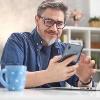 Man looking at his phone